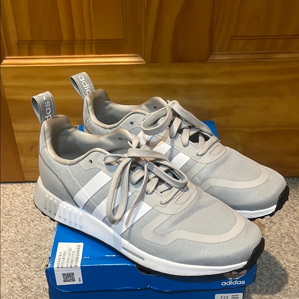 Adidas Multix Gray & White Sneakers - Picture 7 of 13